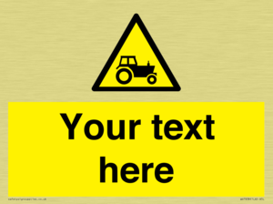 Custom warning farm machinery